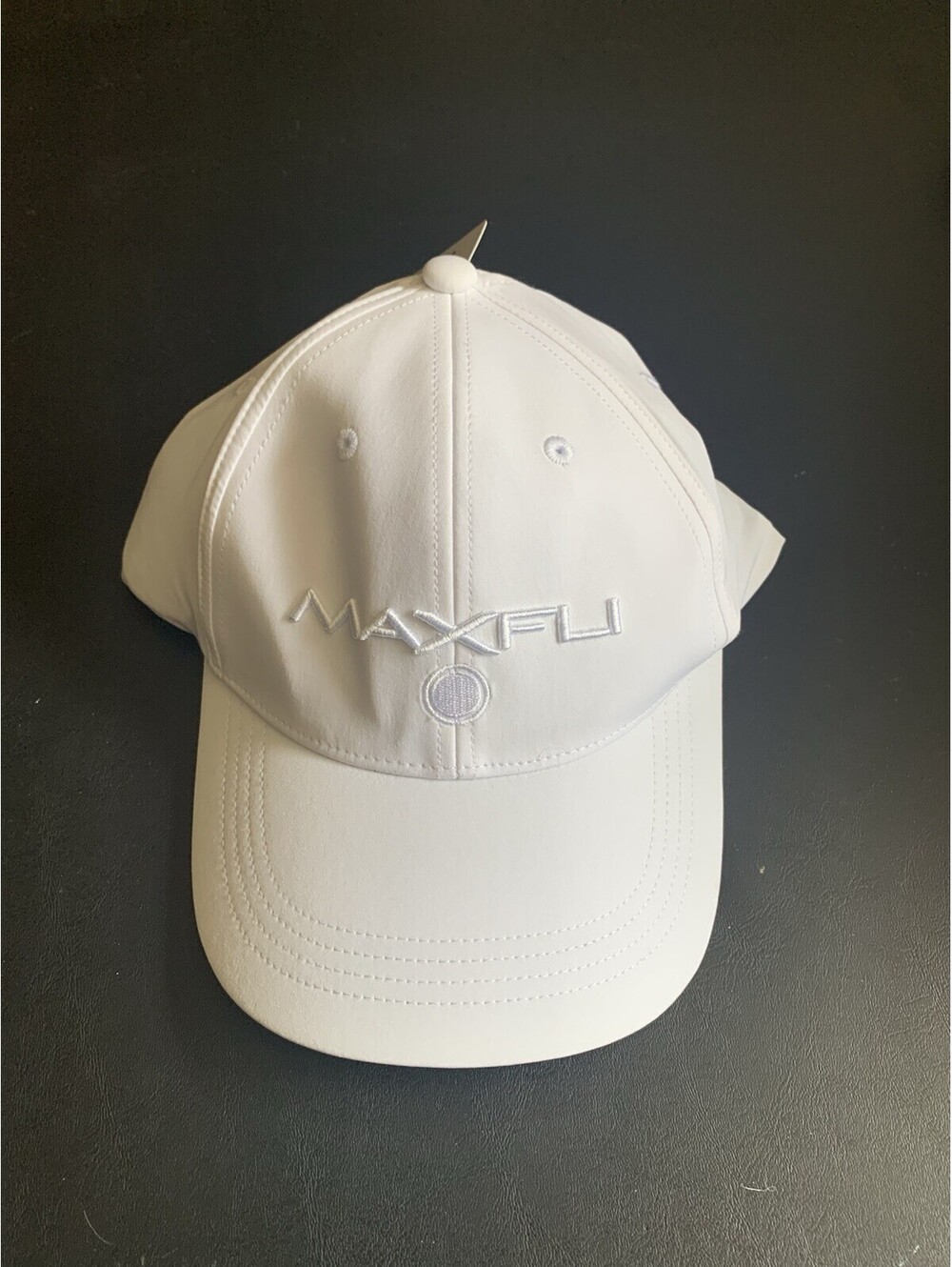 MaxFli Tech Baseball Cap White Adjustable Strap